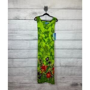 Jane Ashley Green Floral Midi Dress